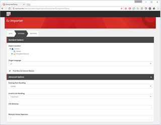 Ez Importer Options
