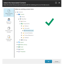 Datasource selection dialog with datasource template set.