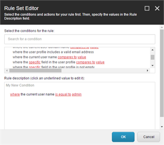 Set Personalisation Conditions